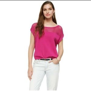 Juice Couture Pink Block Mesh Sweater